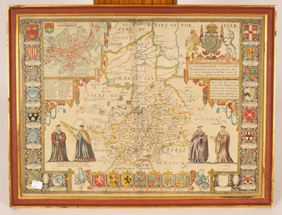 Lot 1121 - John Speed/A County Map Of Cambridge/executed...