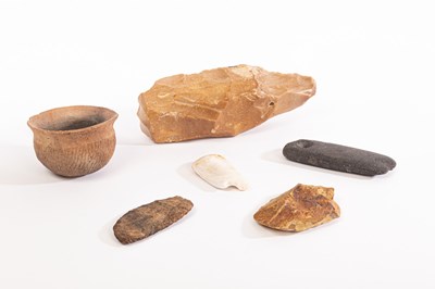 Lot 1 - A collection of Neolithic tools, comprising a...