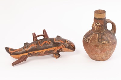 Lot 12 - Two Peruvian vessels, comprising a central...
