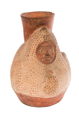Lot 15 - A North coast Peruvian effigy jar, later...
