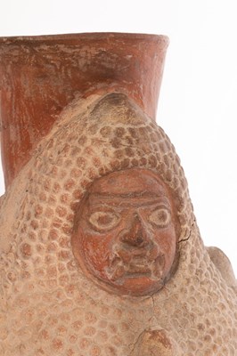 Lot 15 - A North coast Peruvian effigy jar, later...