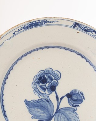 Lot 36 - A British Delftware 'Jacobite' plate, perhaps...
