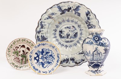 Lot 62 - Four Dutch Delft items, 17th and 18th Century,...