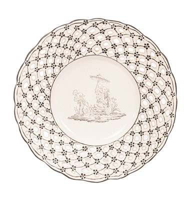 Lot 72 - A Marieburg faience plate, Sweden, circa 1770,...