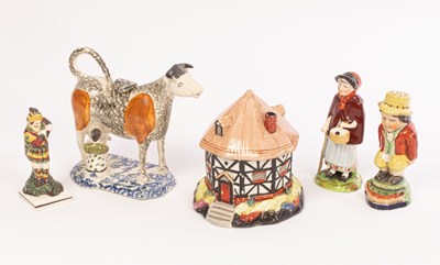 Lot 84 - A selection of early Staffordshire figures and...