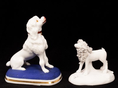 Lot 113 - Two Chamberlain Worcester models of poodles,...