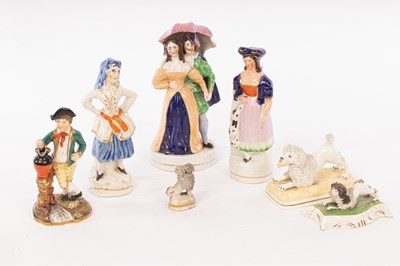 Lot 115 - A rare Minton figure and other Staffordshire...