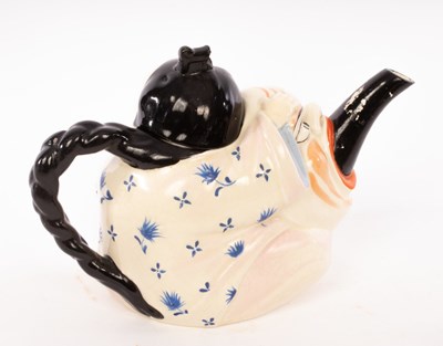 Lot 124 - Three rare novelty teapots, comprising a Foley...
