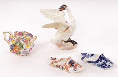 Lot 137 - An Academic Meissen model of a swan, circa...