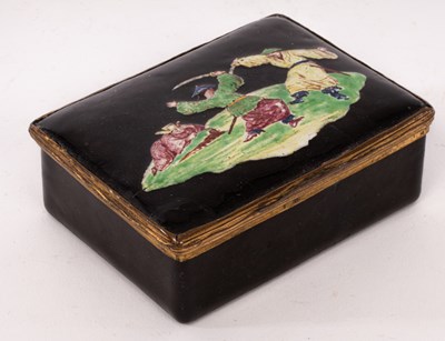 Lot 140 - A rare German enamel chinoiserie snuff box,...