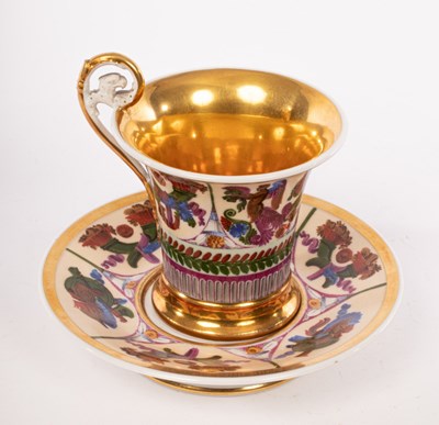 Lot 154 - A Paris cabinet cup and saucer, circa 1825-30,...