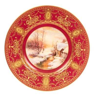 Lot 162 - An important Royal Worcester plate from the...