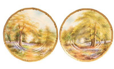 Lot 164 - A fine pair of Royal Worcester plates, by...