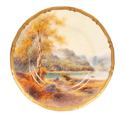 Lot 165 - A Royal Worcester cabinet plate, dated 1940,...