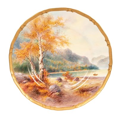 Lot 166 - Another Royal Worcester cabinet plate, dated...