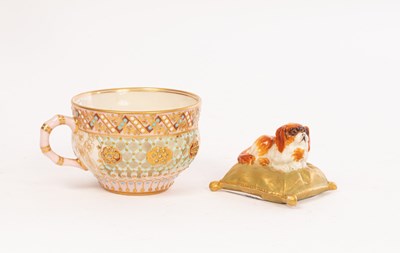 Lot 184 - A Royal Worcester reticulated cabinet cup and...