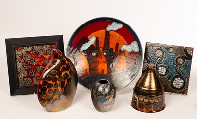 Lot 200 - Six pieces of Anita Harris pottery comprising...