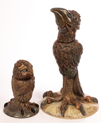 Lot 204 - Two Cobridge stoneware models of 'Wally Birds'...