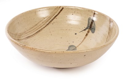 Lot 225 - Bernard Leach (1887-1979), a stoneware shallow...