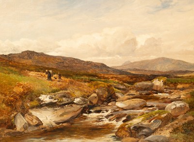 Lot 256 - David Bates (1840-1921)/Welsh Landscape with...