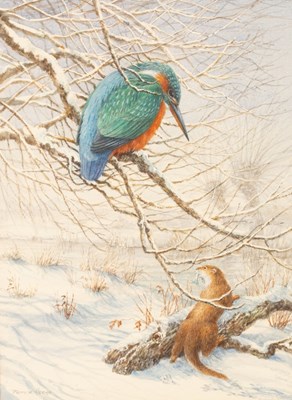 Lot 273 - Peter Hodge (born 1949) Kingfisher and Otter...