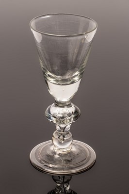 Lot 301 - An 18th Century heavy baluster goblet, the...