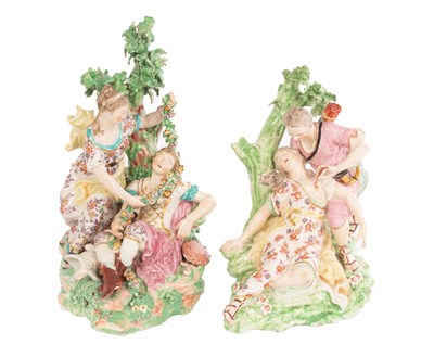 Lot 402 - Two Derby figure groups of Procris and...