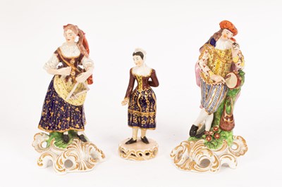 Lot 413 - A matched pair of Derby figures, one of...