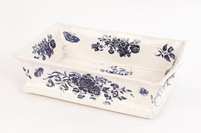 Lot 423 - A Coalport blue and white rectangular bread...