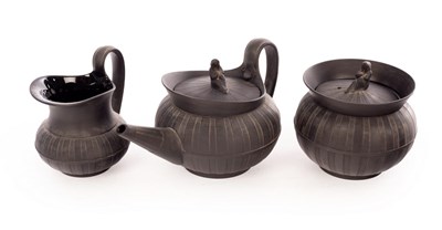 Lot 438 - Lot Withdrawn - A Wedgwood black basalt teapot...