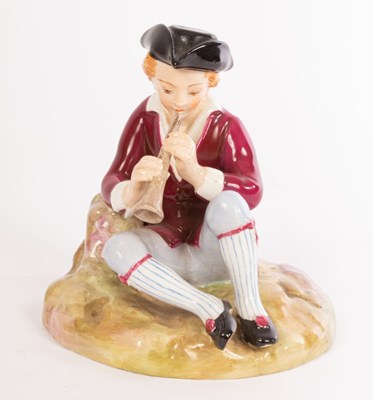 Lot 467 - A Royal Worcester Watteau figure of a Boy by...