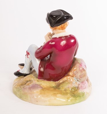 Lot 467 - A Royal Worcester Watteau figure of a Boy by...