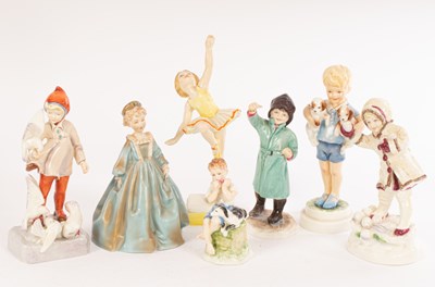 Lot 468 - Seven Royal Worcester figures, including...