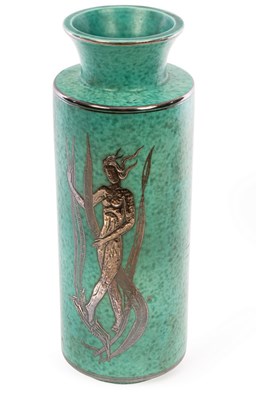 Lot 492 - Wilhelm Kage for Gustavsberg, an Argenta vase...