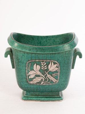 Lot 493 - Wilhelm Kage for Gustavsberg, an Argenta vase...