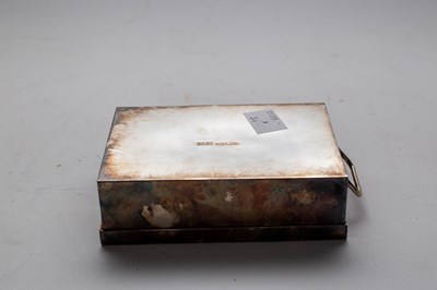 Lot 10 - A silver sandwich tin, makers mark CLD, London...