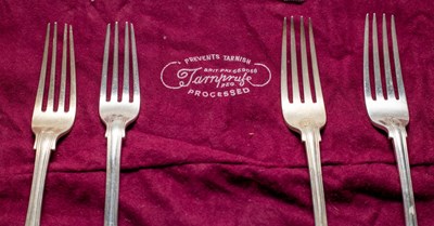 Lot 22 - A pair of Victorian silver forks, Chawner & Co....