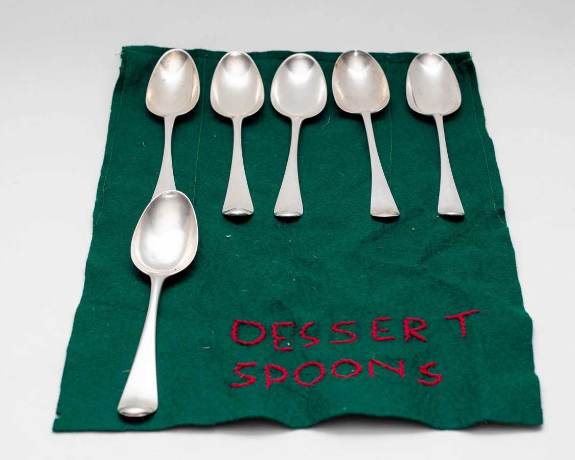 Lot 27 - Six Georgian silver spoons, various makers and...
