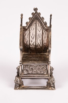 Lot 47 - An Edwardian silver model of the Coronation...