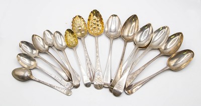 Lot 118 - A quantity of silver spoons, various dates and...