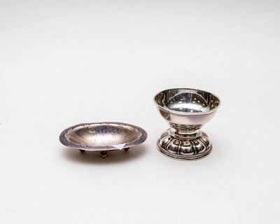 Lot 174 - A Danish silver pedestal bowl of circular form,...