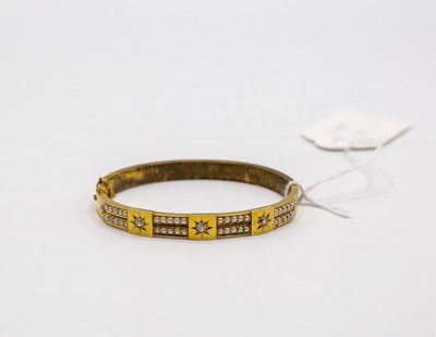 Lot 202 - A Victorian gilt metal christening bangle, set...