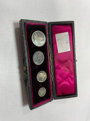 Lot 250 - A Victorian set of Maundy money, in a fitted...