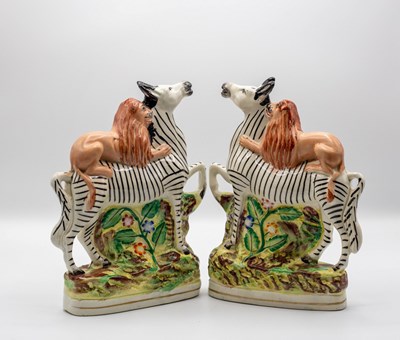 Lot 316 - A pair of late 19th Century Staffordshire...