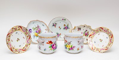 Lot 320 - A pair of Coalport plates painted with flower...