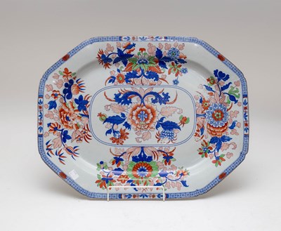 Lot 325 - A Spode stone china large meat plate, printed...