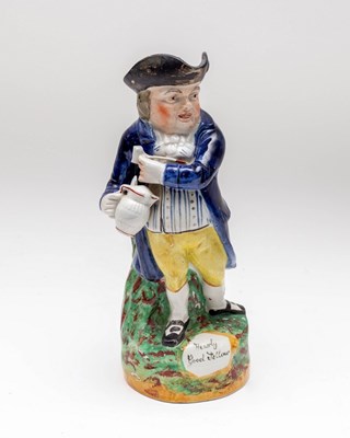 Lot 336 - A Hearty Good Fellow Staffordshire Toby jug,...