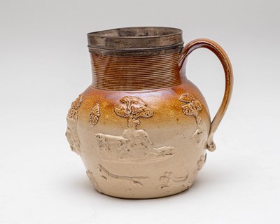 Lot 339 - A 19th Century stoneware hunting jug, with a...