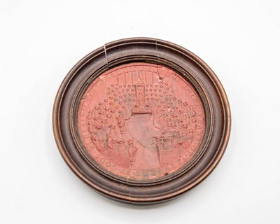 Lot 455 - A 17th Century wax seal, 14cm diameter