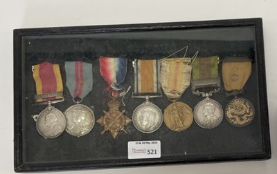 Lot 521 - A group of seven medals, China War Medal...